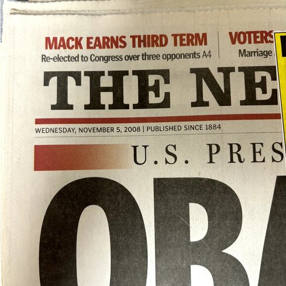 Election Win 2008 Obama Lot of 3 Naples, Fort Myers Bonita Springs FL NEVER READ - Picture 2 of 6